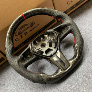 CZD auto parts for 2018-2019 Infiniti Q50/Q60/QX50 carbon fiber steering wheel with black carbon fiber
