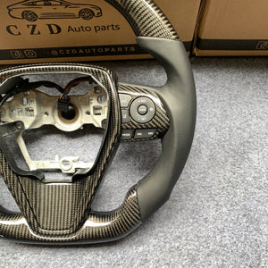 2019-2022 Toyota 8th gen Camry se xse le xle/Avalon carbon fiber steering wheel with white stripe line from czd auto parts