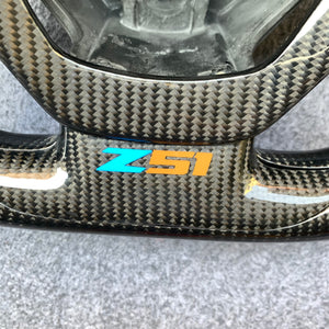 CZD auto parts For Chevrolet Corvette C7 2014-2019 carbon fiber steering wheel with print logo