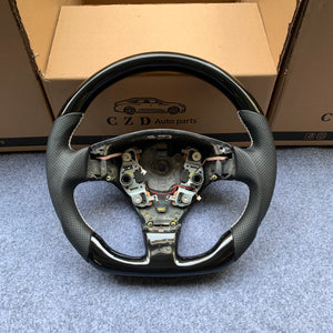 CZD auto parts For Maserati Gran Turismo carbon fiber steering wheel with white stitching