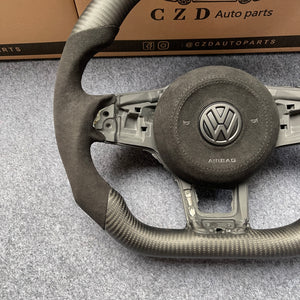 Volkswagen MK7 2015 2016 2017 2018 2019 carbon fiber steering wheel from czd auto parts