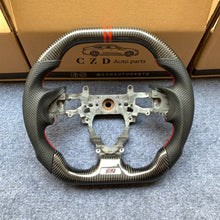 Load image into Gallery viewer, CZD Autoparts For Honda FK2 carbon fiber steering wheel gloss carbon fiber top&amp;bottom