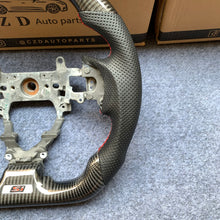 Load image into Gallery viewer, CZD Autoparts For Honda FK2 carbon fiber steering wheel gloss carbon fiber top&amp;bottom