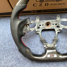 Load image into Gallery viewer, CZD Autoparts For Honda FK2 carbon fiber steering wheel gloss carbon fiber top&amp;bottom