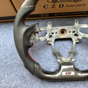 CZD Autoparts For Honda FK2 carbon fiber steering wheel gloss carbon fiber top&bottom