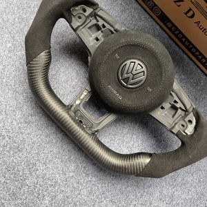 Volkswagen MK7 2015 2016 2017 2018 2019 carbon fiber steering wheel from czd auto parts