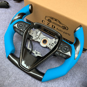 CZD For 8th 2018/2019/2020/2021 Toyota camry/SE/XSE/TRD carbon fiber steering wheel with blue stitching