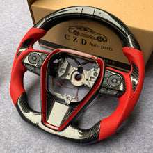 Load image into Gallery viewer, CZD For 8th 2018/2019/2020/2021 Toyota camry/SE/XSE/TRD carbon fiber steering wheel with JP LED