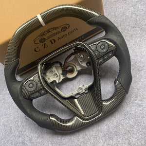 CZD Autoparts for Toyota Avalon 2019-2022 carbon fiber steering wheel glossr carbon fiber center trim