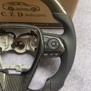 CZD Autoparts for Toyota Avalon 2019-2022 carbon fiber steering wheel glossr carbon fiber center trim