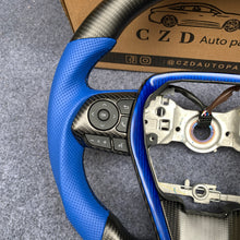 Load image into Gallery viewer, CZD For 8th Gen 2018/2019/2020/2021 Toyota Camry/SE/XSE/TRD carbon fiber steering wheel with blue perforated leather