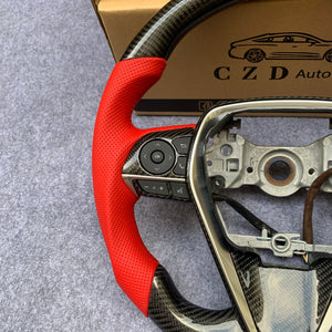 CZD For 8th 2018/2019/2020/2021 Toyota camry/SE/XSE/TRD carbon fiber steering wheel with stitching