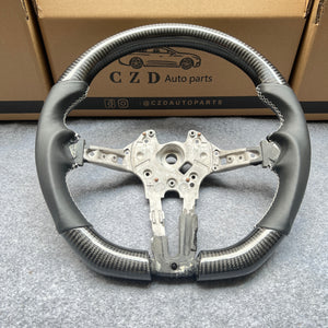 CZD Autoparts For BMW X5M X4 carbon fiber steering wheel gloss carbon fiber top&bottom