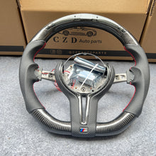 Load image into Gallery viewer, CZD Autoparts For BMW f series M1 M2 M3 M4 carbon fiber steering wheel with Japanese LED