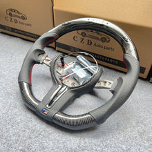 Load image into Gallery viewer, CZD Autoparts For BMW f series M1 M2 M3 M4 carbon fiber steering wheel with Japanese LED