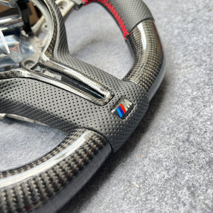 CZD Autoparts For BMW F83 M5 F10 M6 F06 F12 F13 carbon fiber steering wheel inner trim in gloss carbon fiber