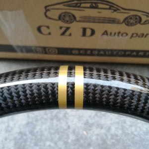 CZD Autoparts For Toyota Tundra 2007-2013 carbon fiber steering wheel yellow double stripe