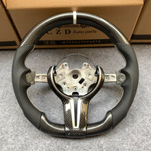 Load image into Gallery viewer, CZD Autoparts for BMW M1 M2 M3 M4 F80 F82 F83 carbon fiber steering wheel white stitching