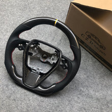 Load image into Gallery viewer, CZD Autoparts for Toyota 8th gen Camry se xse le xle 2018-2022 carbon fiber steering wheel 6mm yellow and white  stripe line at top