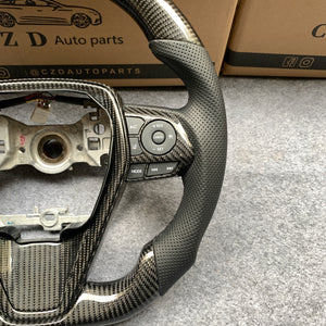 CZD For 8th Gen 2018/2019/2020/2021 Toyota Camry/SE/XSE/TRD carbon fiber steering wheel with round top,flat bottom