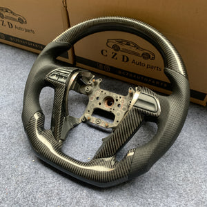 Honda 8th gen Accord 2008 2009 2010 2011 2012 carbon fiber steering wheel with black perforated leather from czd auto parts