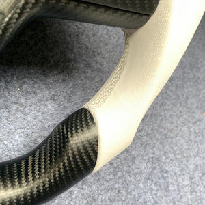 Tesla Model 3 2017/2018/2019/2020 carbon fiber steering wheel from CZD with matte trim