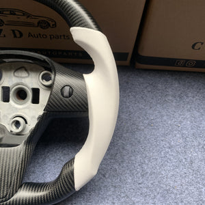 Tesla Model 3 2017/2018/2019/2020 carbon fiber steering wheel from CZD with matte trim