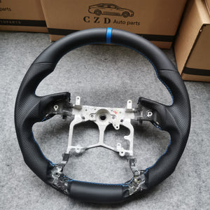 CZD Autoparts For Toyota Sequoia 2014-2020 smooth leather steering wheel with perforated leather sides