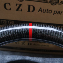 Load image into Gallery viewer, CZD Autoparts For Toyota 4 ruuner 2003-2009 carbon fiber steering wheel gloss finish with red stripe