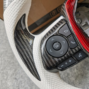 CZD Autoparts for Toyota 8th gen Camry se xse le xle 2018-2022 carbon fiber steering wheel gloss black carbon fiber center trim