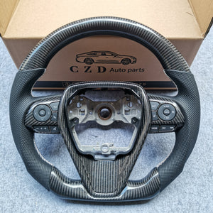 CZD For 8th 2018/2019/2020/2021 Toyota camry/SE/XSE/TRD carbon fiber steering wheel with stitching