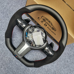 CZD Autoparts for BMW M1 M2 M3 M4 X5M X6M carbon fiber steering wheel matte black carbon fiber top and bottom