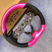 Load image into Gallery viewer, CZD Autoparts For Honda FK2 carbon fiber steering wheel gloss pink carbon fiber top&amp;bottom