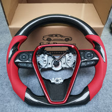 Load image into Gallery viewer, CZD For 8th Gen 2018/2019/2020/2021 Toyota Camry/SE/XSE/TRD carbon fiber steering wheel with round top,flat bottom