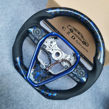 Load image into Gallery viewer, CZD For 8th Gen 2018/2019/2020/2021 Toyota Camry/SE/XSE/TRD carbon fiber steering wheel with forged carbon fiber with blue flakes