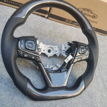 Load image into Gallery viewer, CZD For 2013/2014/2015/2016/2017 7th Toyota Gamry carbon fiber steering wheel with perforated leather sides