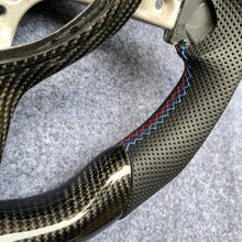 Load image into Gallery viewer, CZD Autoparts for BMW M1 M2 M3 M4 F80 F82 F83 carbon fiber steering wheel with white stripe