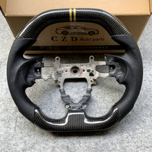 Load image into Gallery viewer, CZD Autoparts For Honda FK2 carbon fiber steering wheel yellow double stripe