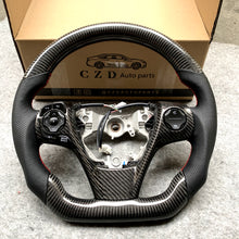 Load image into Gallery viewer, CZD For 2013/2014/2015/2016/2017 7th Toyota Gamry carbon fiber steering wheel with red stitching