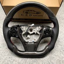 Load image into Gallery viewer, CZD For 2013/2014/2015/2016/2017 7th Toyota Gamry carbon fiber steering wheel with red stitching