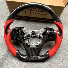 Load image into Gallery viewer, CZD For 2013/2014/2015/2016/2017 7th Toyota Gamry carbon fiber steering wheel with gloss black carbon fiber top&amp;bottom&amp;trims