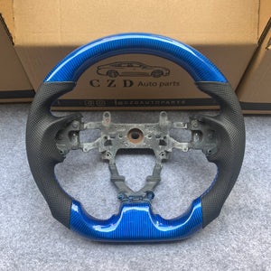 CZD Autoparts For Honda 9th gen Civic/SI 2012-2015 carbon fiber steering wheel gloss blue carbon fiber top&bottom