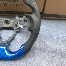 Load image into Gallery viewer, CZD Autoparts For Honda FK2 carbon fiber steering wheel gloss blue carbon fiber top&amp;bottom