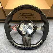 Load image into Gallery viewer, CZD Autoparts for BMW M5 F10 M6 F06 F12 F13 X5M F85 X6M F86 carbon fiber steering wheel gloss black carbon fiber trim