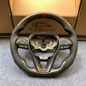 czd auto parts for Toyota Corolla Hatchback 2019-2021 carbon fiber steering wheel red stripe line