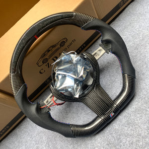 CZD Autoparts for BMW M1 M2 M3 M4 X5M X6M carbon fiber steering wheel round top and flat bottom