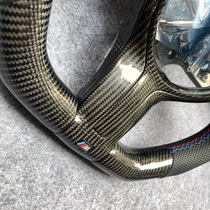 CZD Autoparts for BMW M1 M2 M3 M4 X5M X6M carbon fiber steering wheel round top and flat bottom