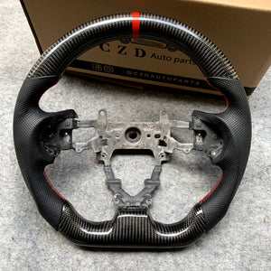 CZD Autoparts For Honda FK2 carbon fiber steering wheel gloss carbon fiber top&bottom