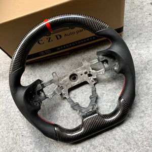 CZD Autoparts For Honda FK2 carbon fiber steering wheel gloss carbon fiber top&bottom