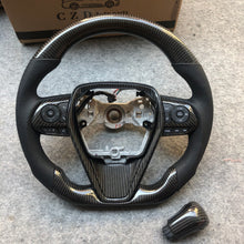 Load image into Gallery viewer, CZD Autoparts for Toyota 8th gen Camry se xse le xle 2018-2022 carbon fiber steering wheel black carbon fiber center trim